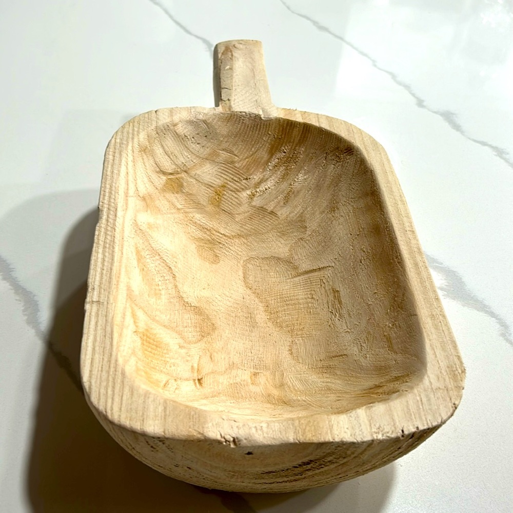 Paulownia Single Handle Bowl natural wood  | Entryway Bowl for Keys
